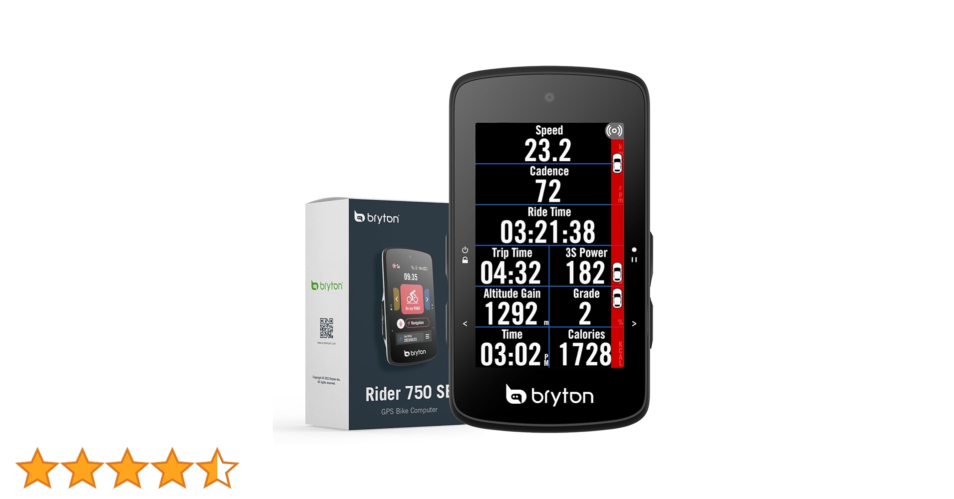 Bryton Unisex-Dorosły Rider BRYTON.R750SE Komputer Rowerowy